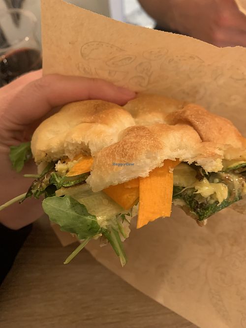 Hummus and veggie focaccia   at Good Time in Polignano A Mare