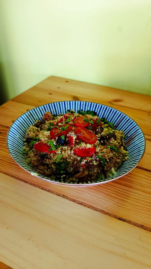 Cuscuz com legumes grelhados at Quintal Da Liga in Alcacer Do Sal