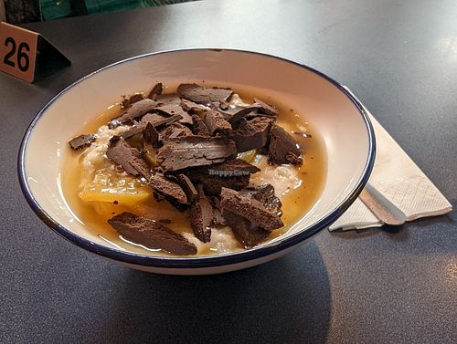 Lemon rice porridge at ADJØ in Dunedin