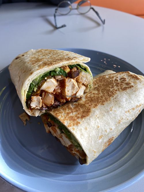 Great vegan breakfast burrito in this cute casual spot right downtown. Lots of vegan options all day    at The Squeeze in Fredericton