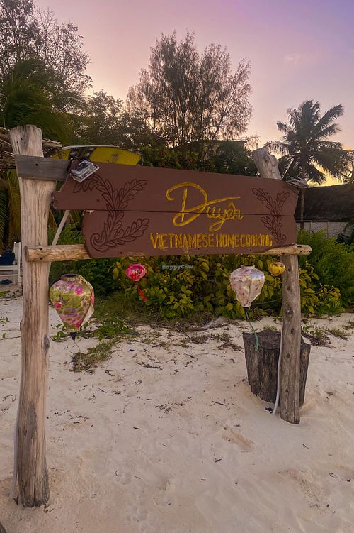 The sign when you come in  at Duyen - Vietnamese Homecooking by Kim in Zanzibar