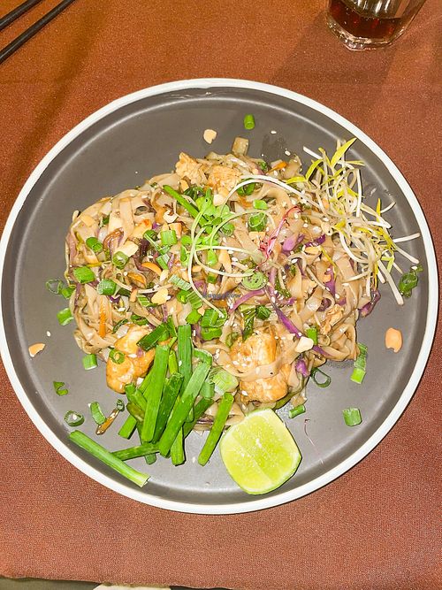 Vegan stir-fried noodles with Tamarin sauce  at Duyen - Vietnamese Homecooking by Kim in Zanzibar