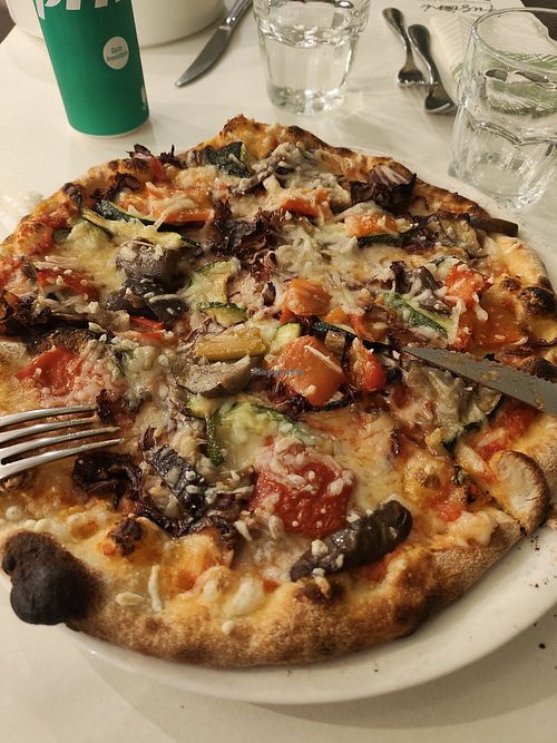 Pizza! w/ Vegan cheese. English Menu doesn't list that vegan cheese is an option, but the Italian does so just ask! at Fusioni in Rome