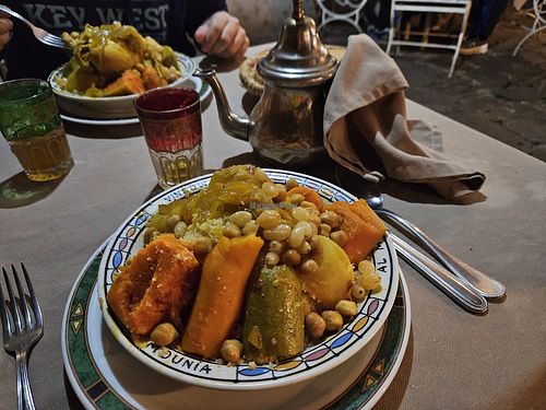 Vegetable couscous at Al Mounia in Casablanca