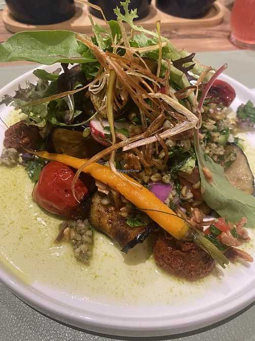 Aubergine tabouleh   at Bel'sy in Tournai