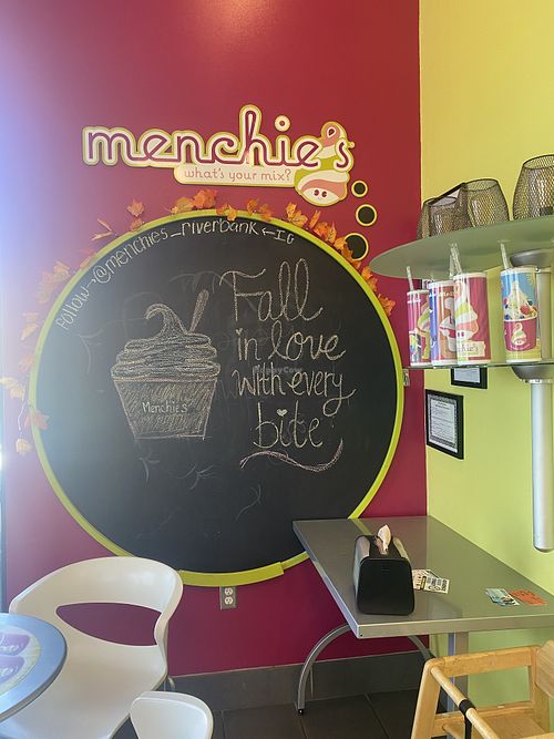 Cute Interior w/Seating Area  at Menchie's Frozen Yogurt in Riverbank