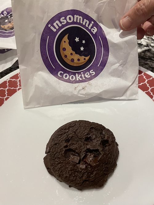 Vegan double chocolate   at Insomnia Cookies in Des Moines