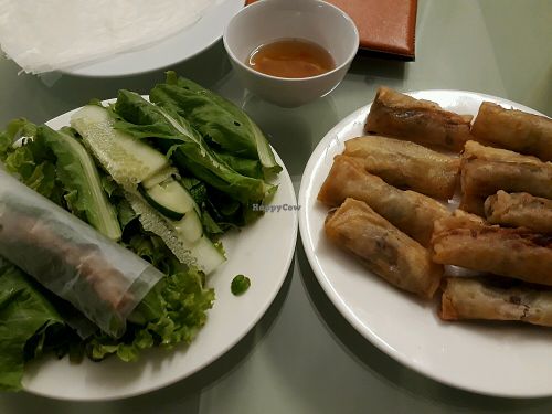 Fried spring rolls at Karma Waters in Da Nang