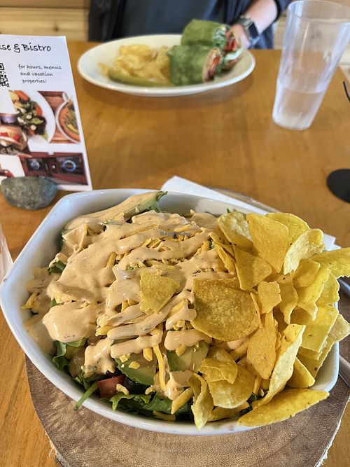 Mayan Salad and Veggie Wrap  at Rivers Coffeehouse & Bistro in Morton
