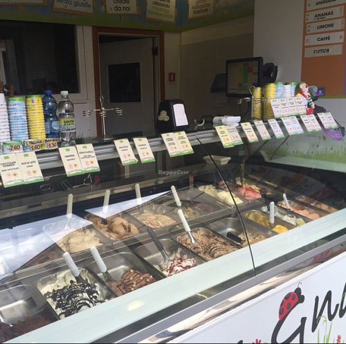 Italian icecream; Vegan options at Gnam Gnam in Bassano Del Grappa