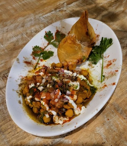 Samosa Chaat at Rajput Indian Eats in Chesapeake