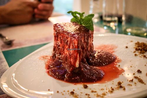 cheesecake at Chirimoya in Salta