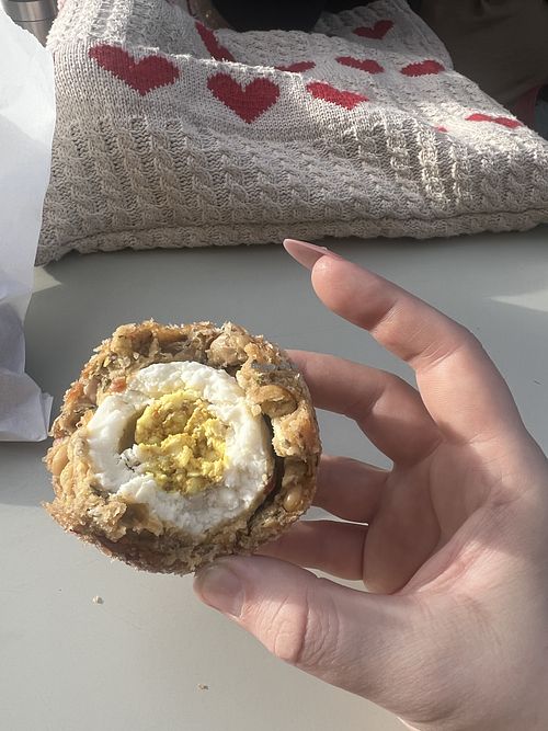 Vegan Scotch egg   at Dandelion  in Hastings