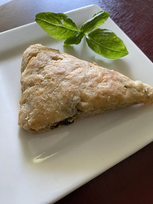 Vegan leek scone  at AppleCore's Bake Shoppe  in Columbia