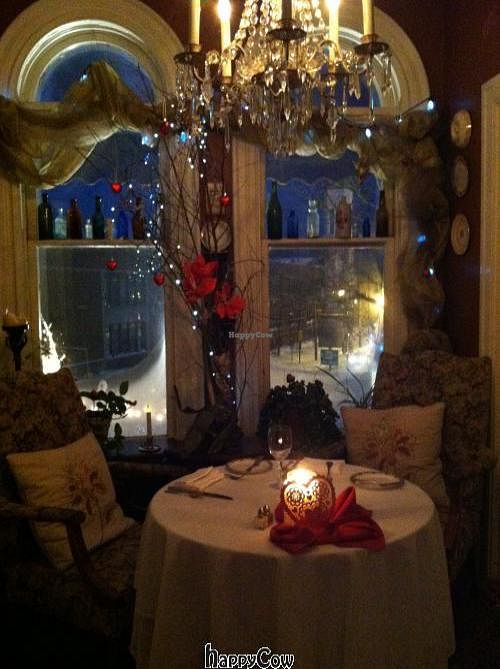 Our Vienna 'Cove' is a very special place for Lovers or friend, any one wanting some privacy!  It is located on the 2nd floor at Vienna Restaurant and Historic Inn in Southbridge