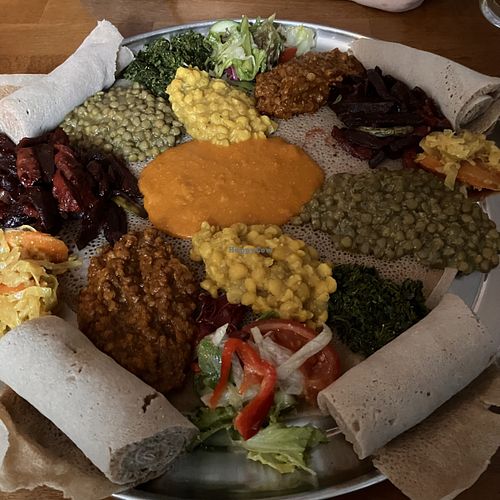 Vegan injera  at Awaze Ethio Fusion in Artesia