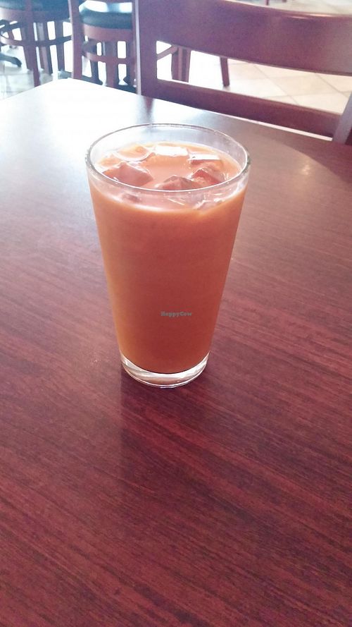 vegan Thai tea  at Green Leaf Vegetarian Restaurant in Richmond