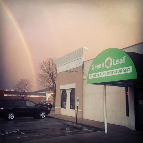 Front view of Green Leaf // Rainbow at Green Leaf Vegetarian Restaurant in Richmond