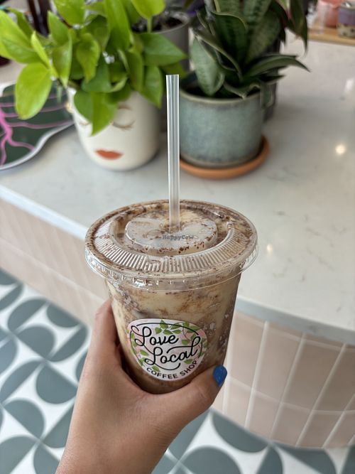 Iced chai latte with oat milk   at Pinch of Salt Pastries in Grapevine