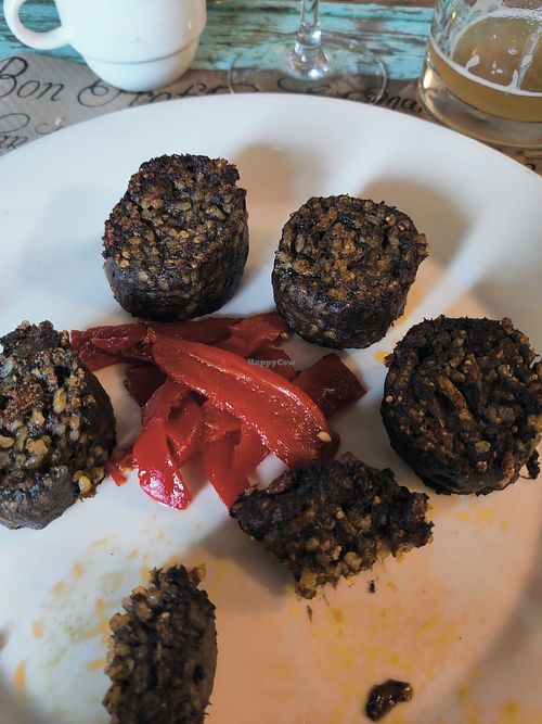 Vegan morcilla at Bar Meson Valdelateja in Valdelateja