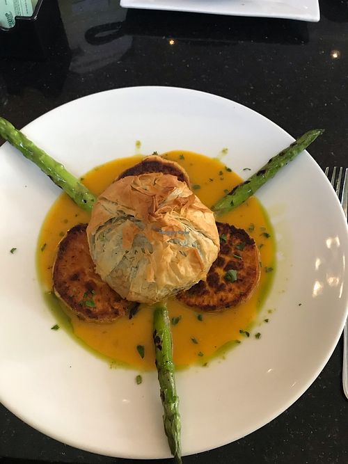 Spinach Lentil Pie at Walnut Grille in Newton