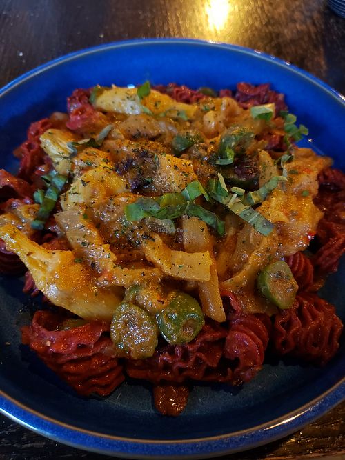 Vegan pasta (Lancette) at Luca's Ristorante in Somerset