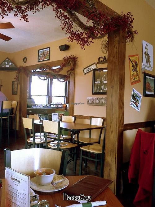 View from out table at Ganson's Neighborhood Bakery and Cafe in Rock Island