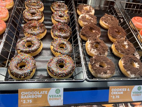 vegan donuts   at Dunkin' - Central Station in Dusseldorf