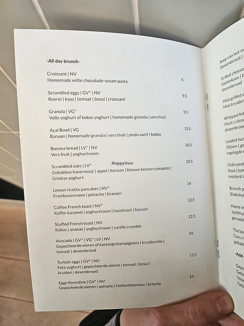 Brunch menu card September 2025 at June  in Tilburg