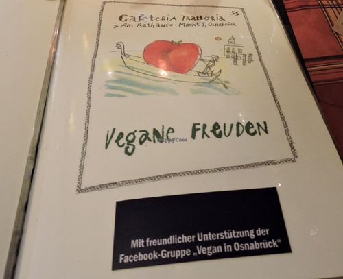 Vegan menu at Cafeteria-Trattoria Am Rathaus in Osnabruck
