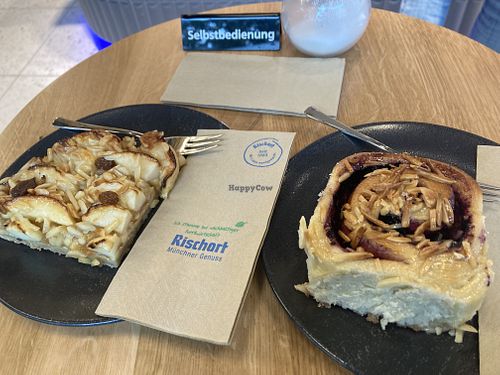 Apple tart and berry cinnamon roll  at Rischart Brot & Bar in Munich