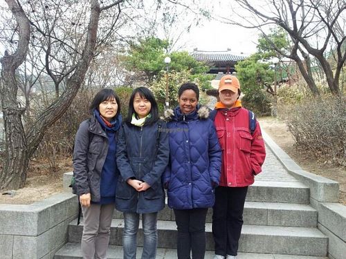 walking around Seoul at Sleeping Strawberry Guesthouse in Seoul