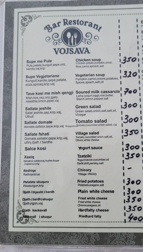  at Vojsava Restaurant in Gjirokaster