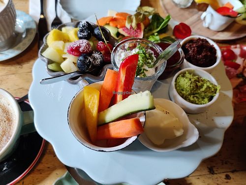 Vegan breakfast platter at Café Bistro Haasenmühle in Solingen
