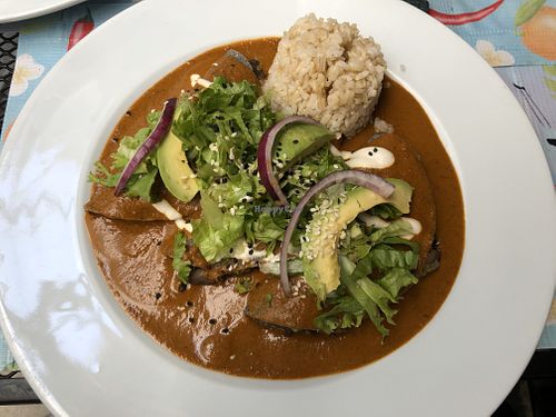 Enmoladas  at La Senda Restaurante in Playa Del Carmen