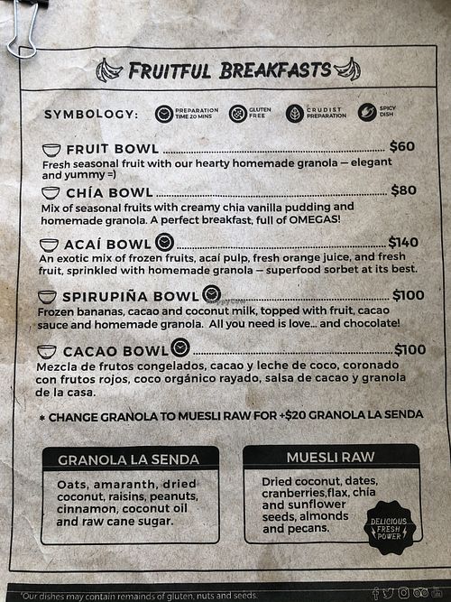 Breakfast  at La Senda Restaurante in Playa Del Carmen