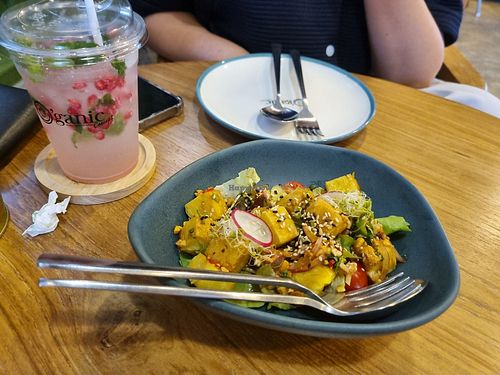 Chickpea tofu salad at O'ganic Concept Ari in Bangkok