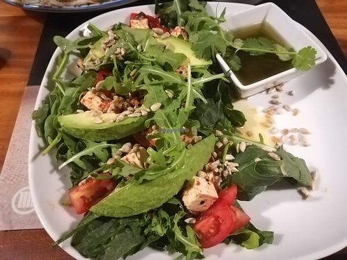 Marinated tofu salad. Yum! at Pod Norenami in Krakow