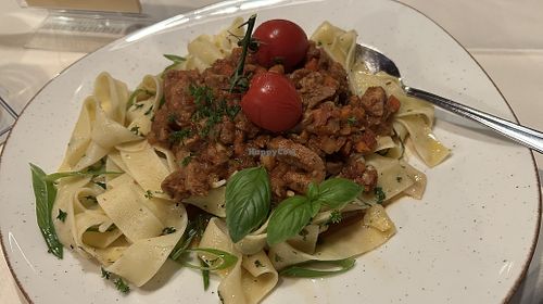 Pasta with soy bolognese  at Wirtshaus und Pension Hocheck in Ramsau Bei Berchtesgaden