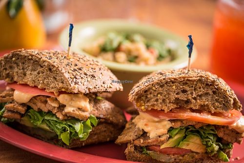 Smoked Tempeh "FLTA"   Facon, Lettuce, Tomato & Avocado sandwich at Great Full Gardens - Midtown in Reno