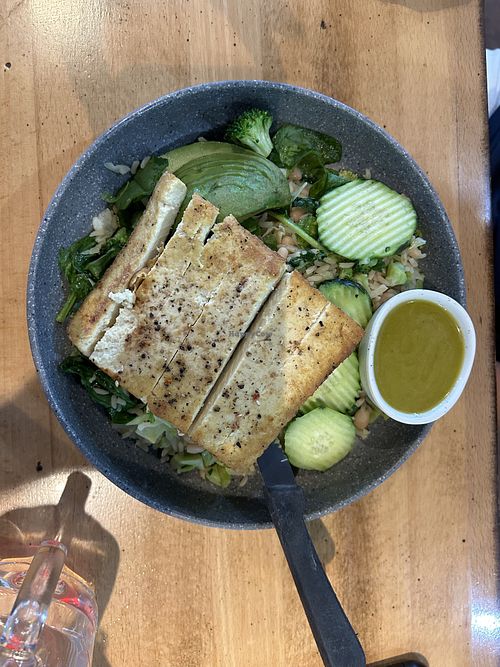 Juli’s rice bowl with tofu   at Great Full Gardens - Midtown in Reno