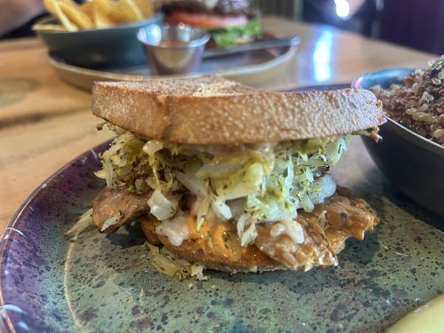 Half tempeh Rueben - so bomb!   at Great Full Gardens - Midtown in Reno