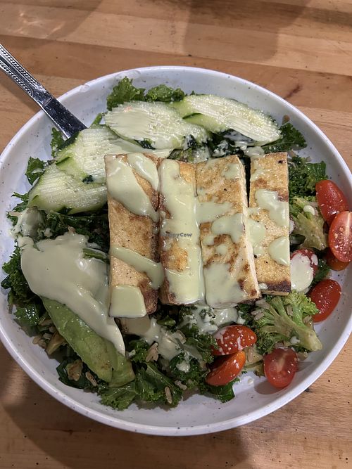 The wasabi bowl plus tofu. Pro tip: ask for extra wasabi sauce on the side - it’s so good!   at Great Full Gardens - Midtown in Reno