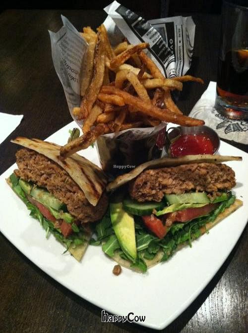 Vegan Burger at Union Jacks British Pub in Annapolis