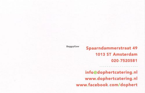 Dophert, Business Card (May 2014) at DopHert in Amsterdam
