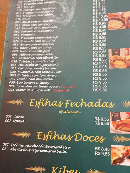 Carpido com algumas das opções at Kalifa's  in Sao Bernardo Do Campo