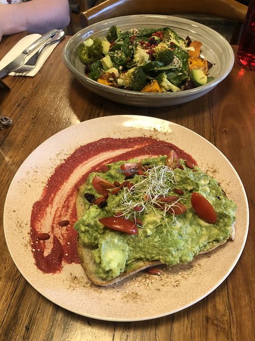 avocado toast minus feta and poached egg  at The Nourish Eatery in Sunbury