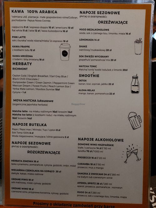 Menu page 2 at Caramba in Gorlice