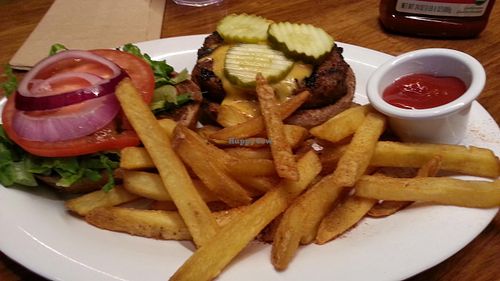 v cheese burger at Veggie Grill in Laguna Niguel