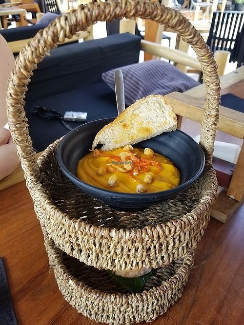 Pumpkin Hummus at Praia Amador in Panama City